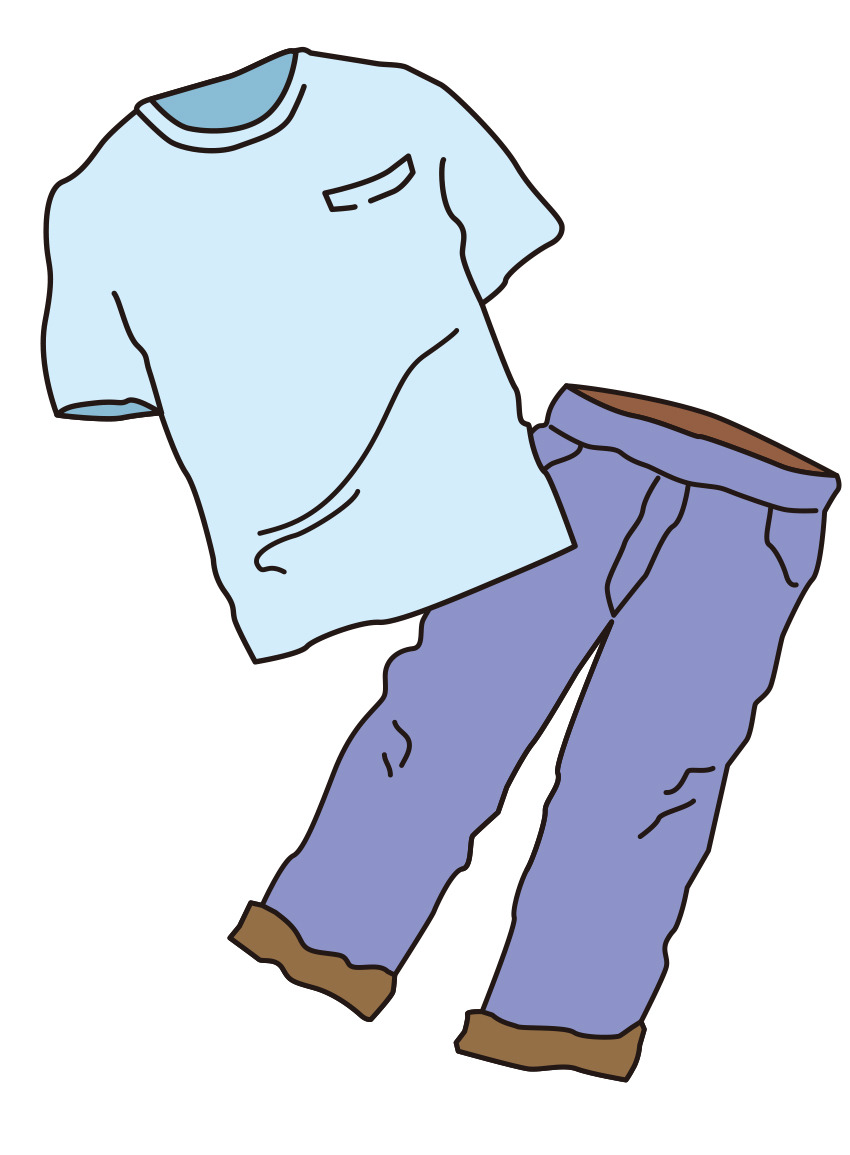 Tシャツやズボン、下着、和服など