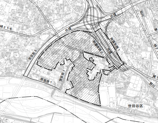区域図（西部地域宇奈根地区）