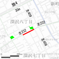 主要生活道路232号線（2期）事業箇所図
