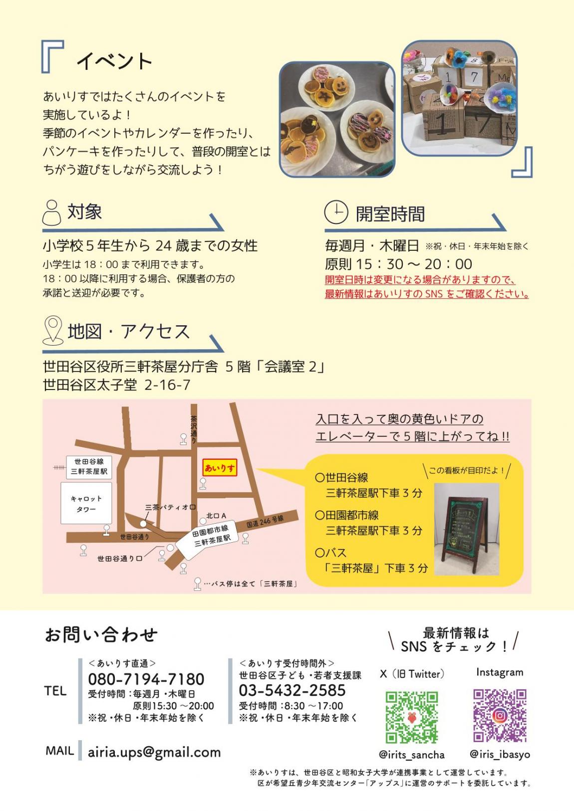 チラシ裏面
