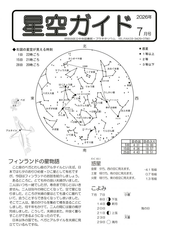 星空ガイド7月