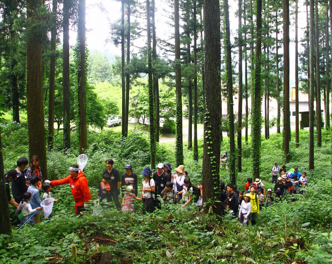 親子里山体験コースの様子