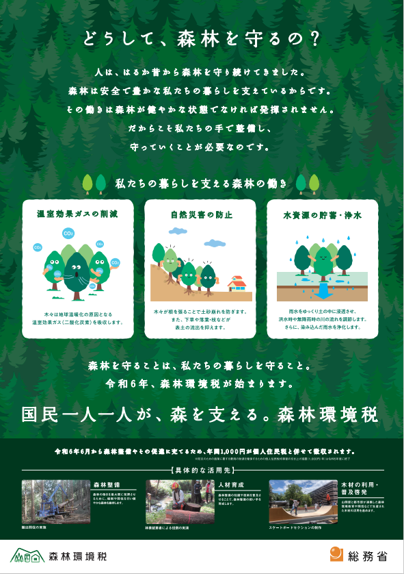 総務省作成森林環境税チラシ