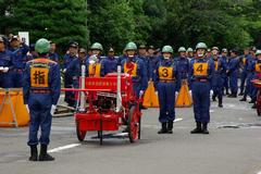 世田谷消防団消防操法大会の写真