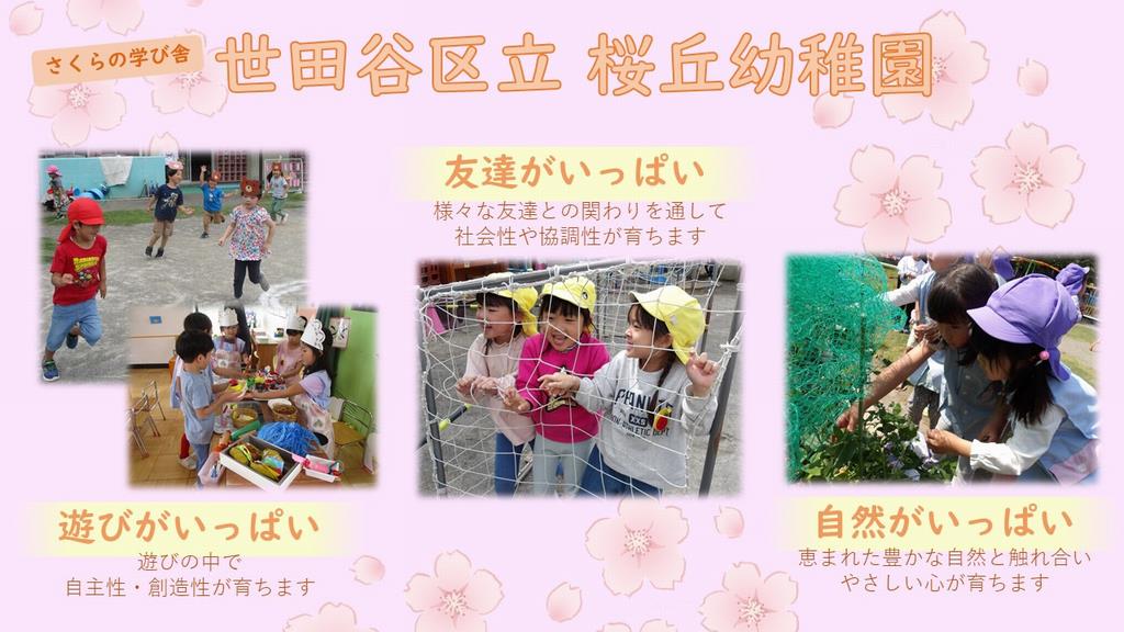 遊びがいっぱい、友達がいっぱい、自然がいっぱい　世田谷区立桜丘幼稚園