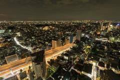 キャロットタワーの夜景写真