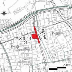 補助第154号線・明大前駅駅前広場事業箇所図