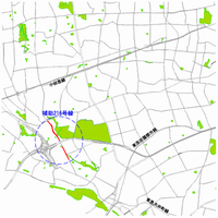 都市計画道路補助第216号線の位置図