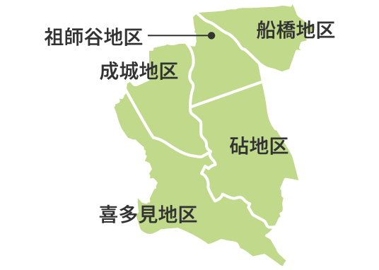砧地域の各地区マップ