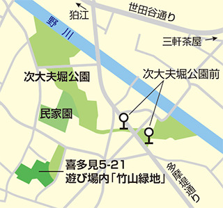 竹山緑地地図